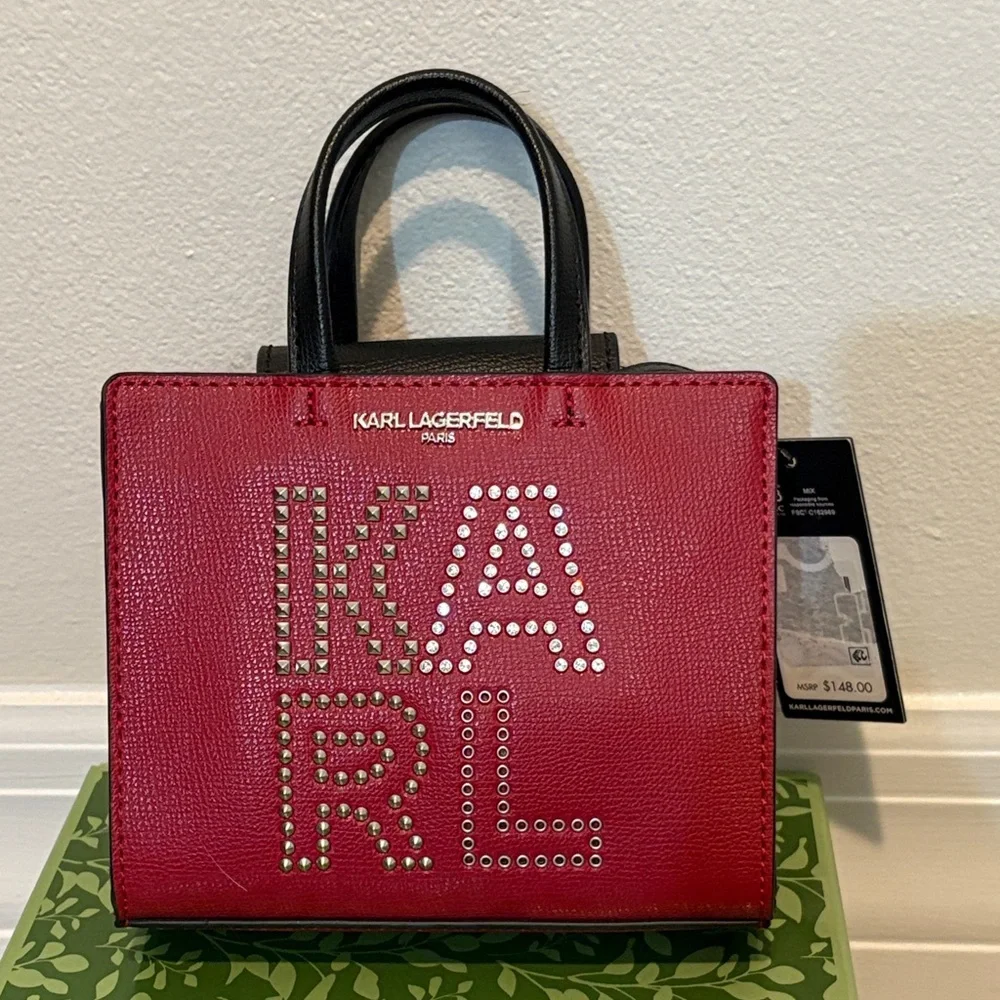 Karl Lagerfeld Red Crossbody Bag NWT - Picture 1 of 8